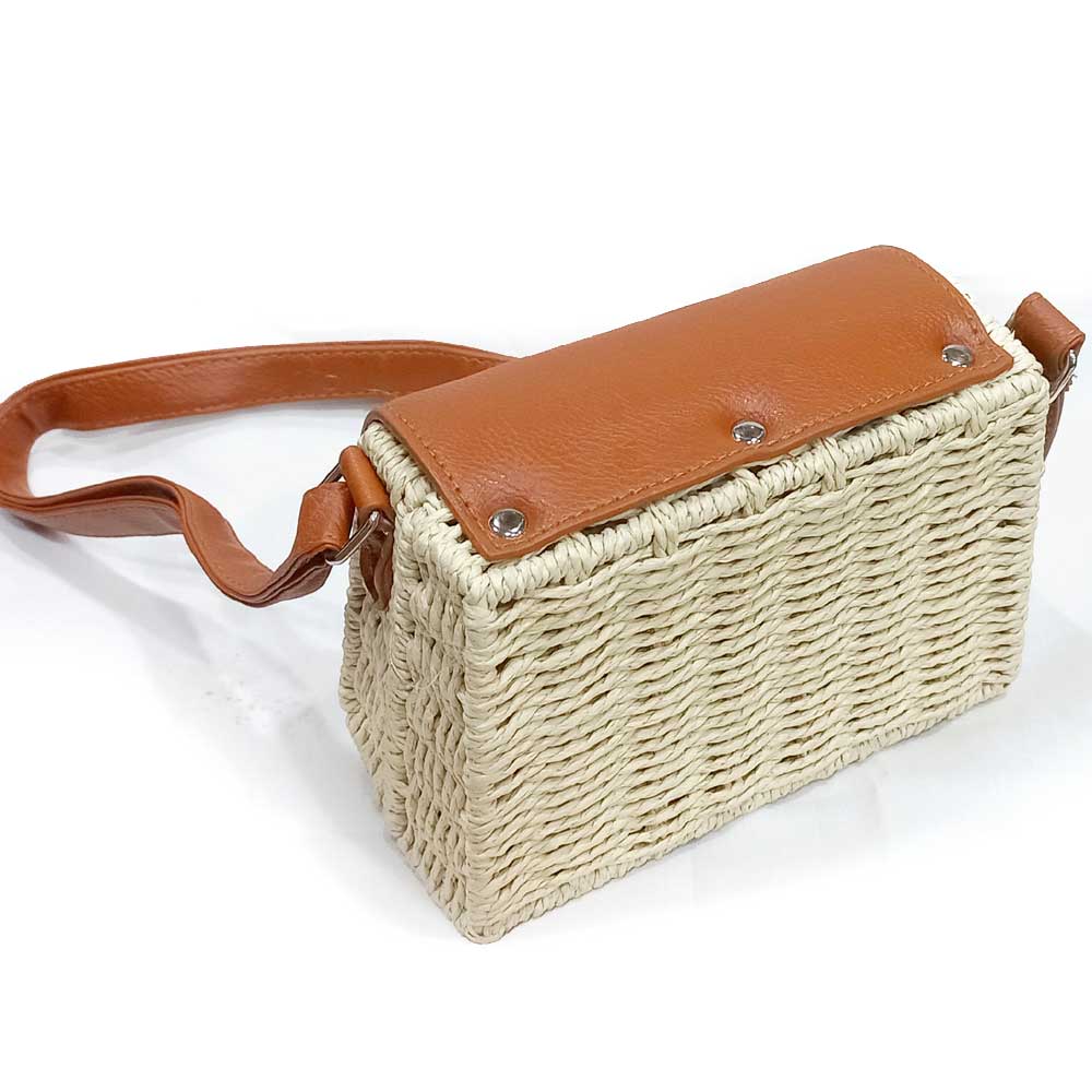 Handcrafted jute rattan bag