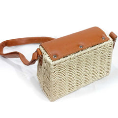 Handcrafted jute rattan bag