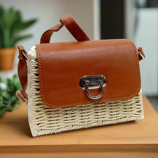 Jute Crossbody Sling Bag