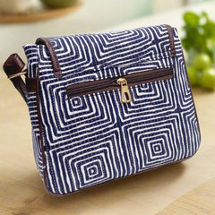 Ethnic leather hand bag