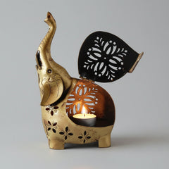 Artistic elephant candle holder for special occasions, housewarmings, and festive gifting.