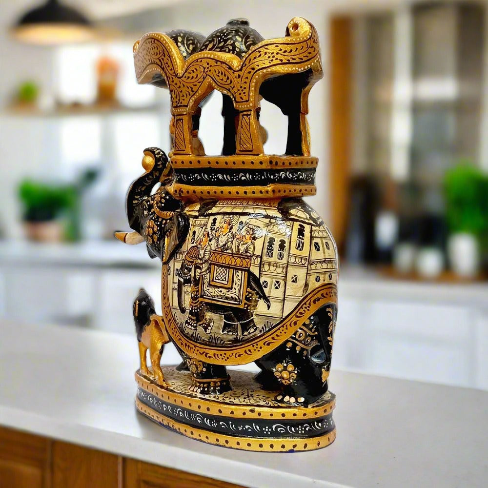 A unique and antique Ambari elephant statue, a perfect and memorable gift for friends and family.