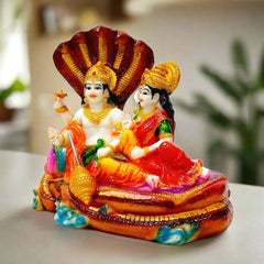 Auspicious Vishnu Lakshmi murti in marble dust for puja rituals.