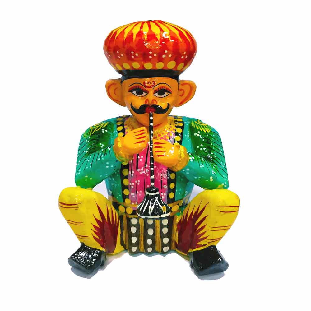 Vibrant wooden puppet musicians set, perfect for gifting and display