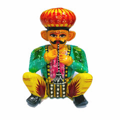 Vibrant wooden puppet musicians set, perfect for gifting and display