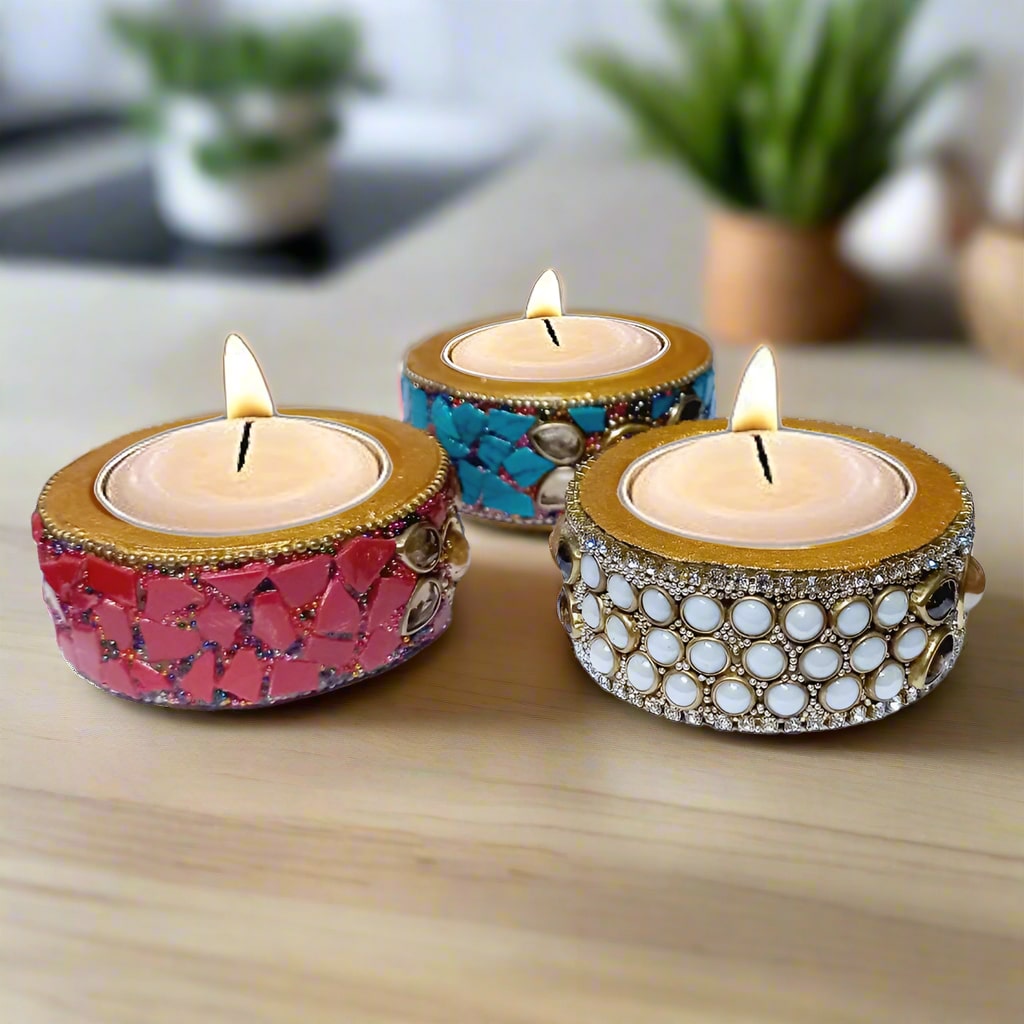 Handcrafted artistic candle holder, perfect for festive and wedding decoration