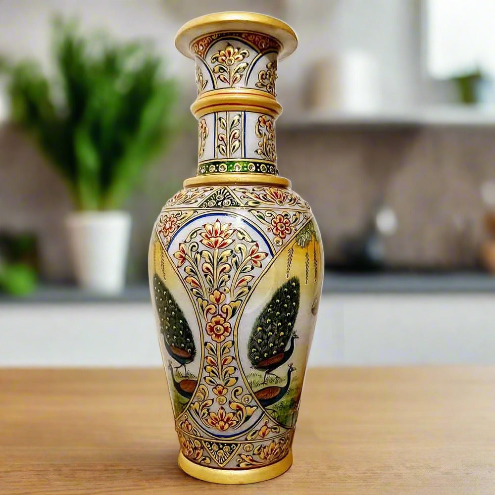 Decorative marble flower pot for home décor