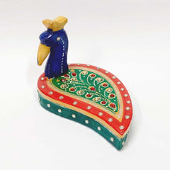 Decorative marble Chopra box for pooja and festival use.