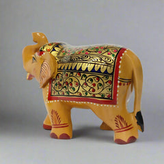 Decorative handcrafted salami elephant made from natural wood