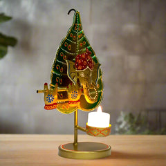 Ganesha playing flute tealight candle holder for home decor