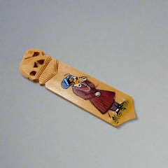 A handcrafted wood bookmark that helps you remember your page while reading.