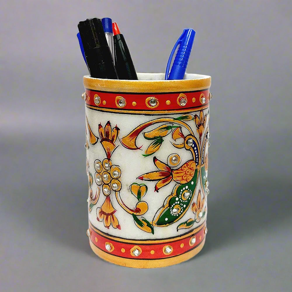 A handmade embossed marble desk accessory, a great and practical gift for colleagues or family.