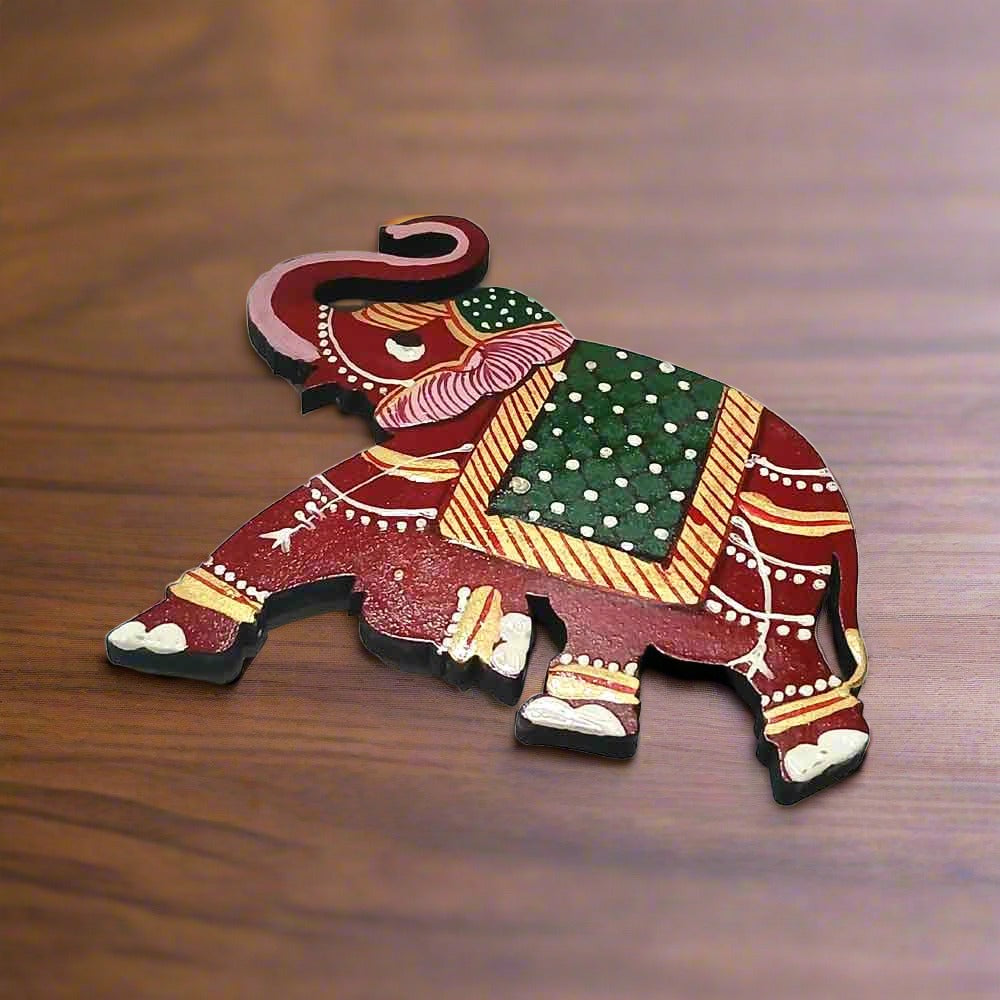 Lucky elephant fridge magnet handmade from quality wood