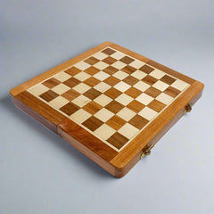 Travel-friendly magnetic chess board ensuring pieces stay in place during play.