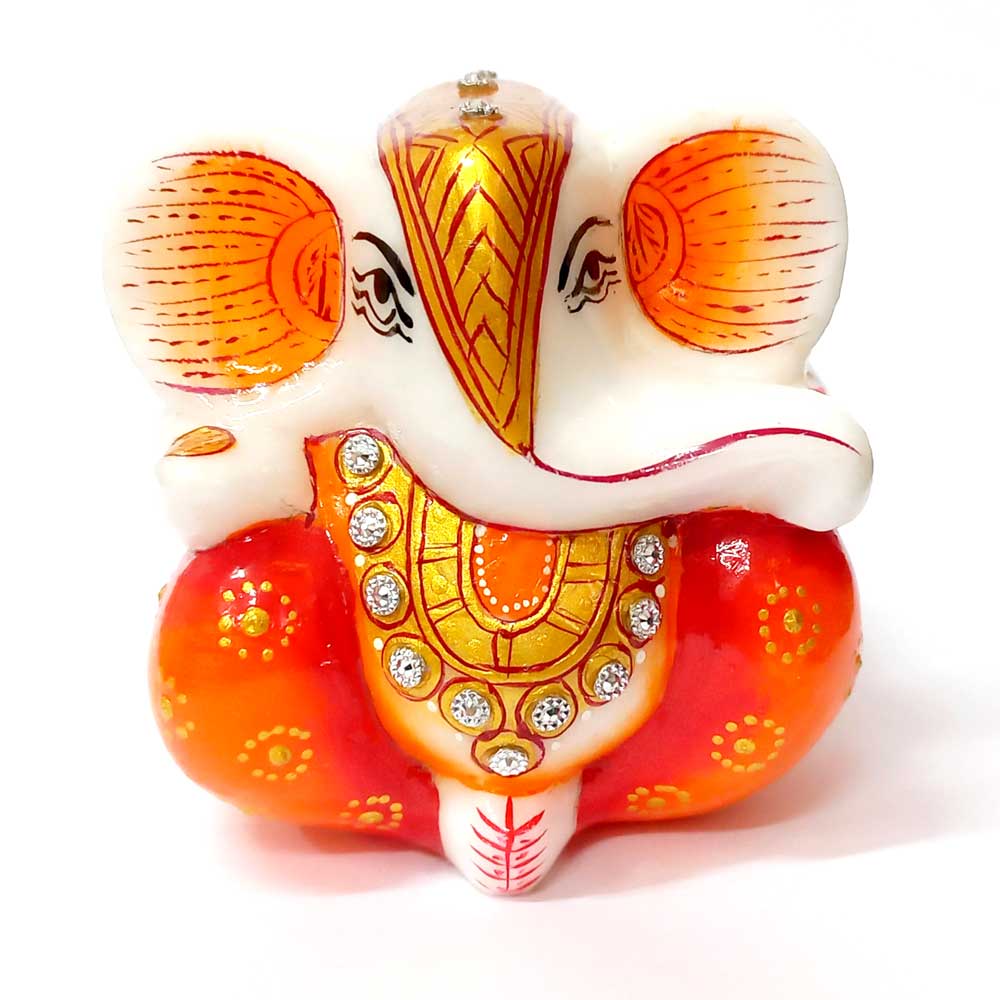 Beautiful marble Ganesh statue for housewarming gift