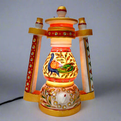 Handmade marble lantern shaped lamp for home decor and gifts.