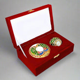 Best quality marble clock with velvet box packing for gifts.