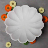 Marble urli bowl in round design for pooja décor items