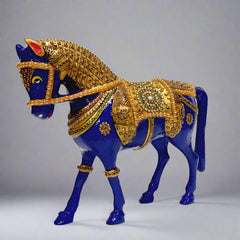 Indian Meenakari Metal Horse Showpiece – Symbol of Strength and Grace
