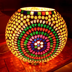 A decorative mosaic art night lamp, best for home decoration or as a wedding gift.