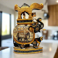 A Rajasthani Ambari elephant sculpture, a wonderful piece of art created by an excellent artist from Jaipur.