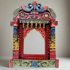 A Rajasthani Jharokha, hand-carved to be used as a decorative mirror or photo frame.