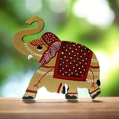 Traditional hand-painted elephant fridge magnet for kitchen décor