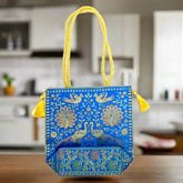 A beautiful silk hand bag for women, perfect for special occasions.