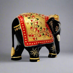 A spectacular wooden elephant figurine, a perfect decorative item for home, office, and showcase.