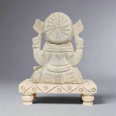 Spiritual Sawan wood Ganpati idol perfect for worship and temple use.