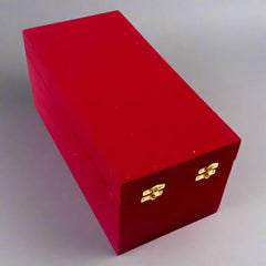 Decorative hand-painted marble vase in velvet box, combining timeless craftsmanship with luxurious style.