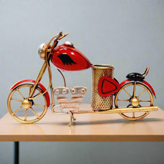 A unique Bullet motorcycle pen holder, a perfect gift for bike lovers and professionals.