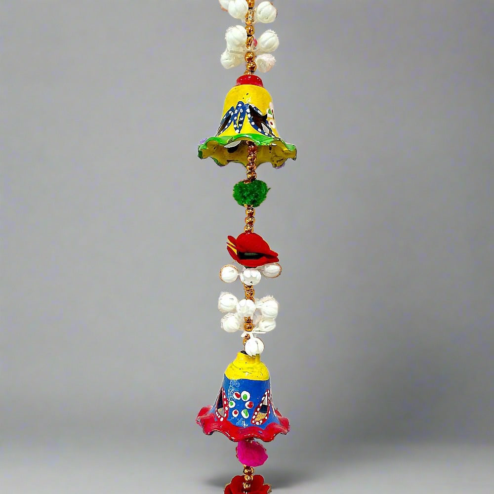 A vibrant, handcrafted toran, a beautiful decorative piece for any wall.