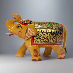 Unique artisan-crafted wooden salami elephant for home decor