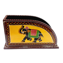 A compact wooden kitchen roll holder, also suitable for car use.