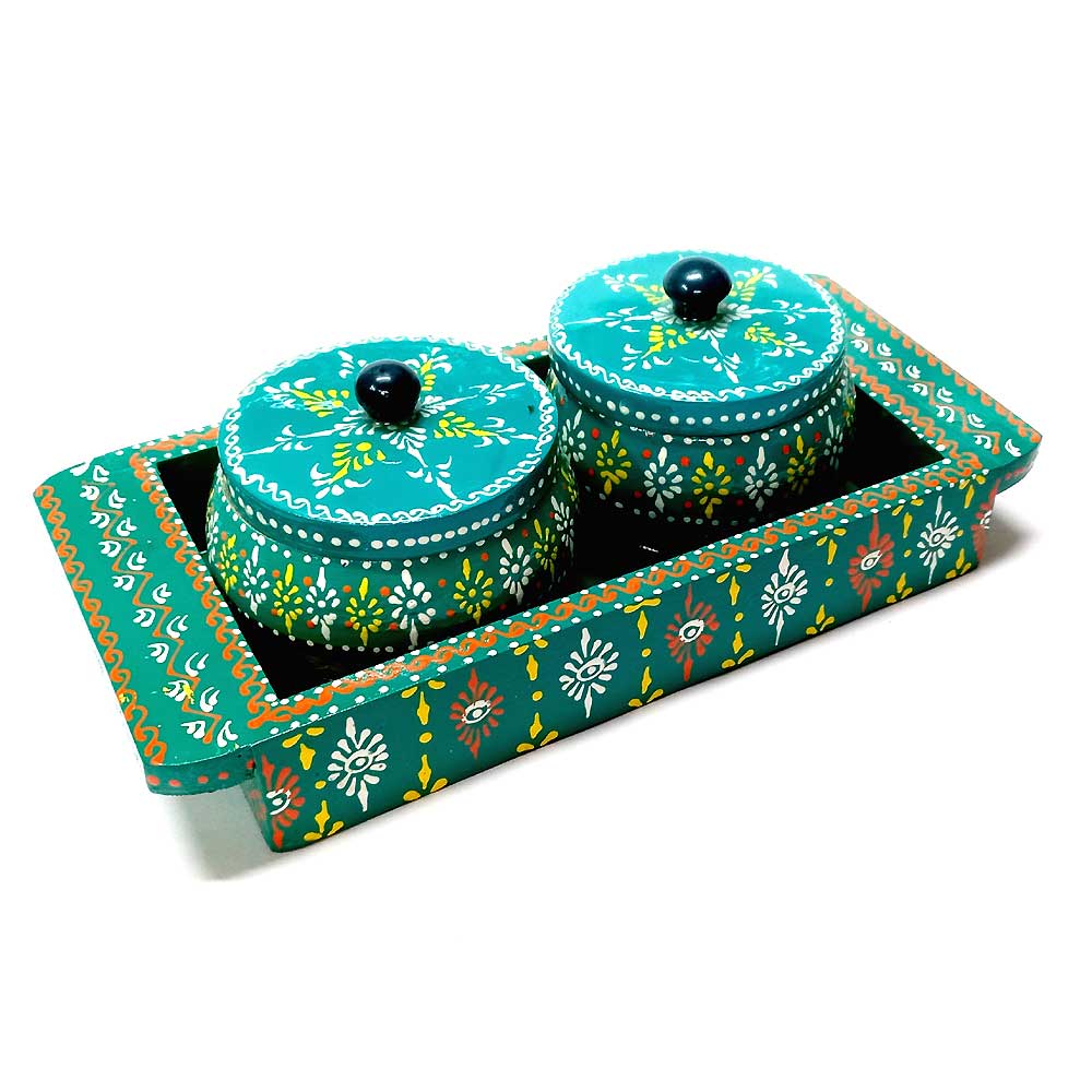 A wooden container set for pickles, an amazing and unique wedding gift.