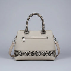 Professional woven texture sling bag for women featuring a detachable shoulder strap for crossbody wear.