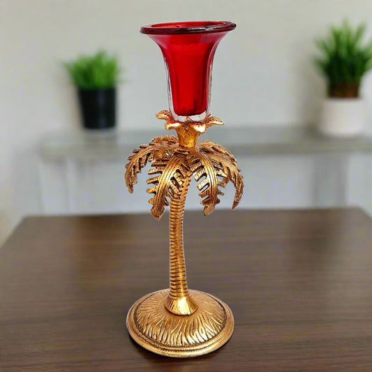 Palm Tree Design Candle Holder