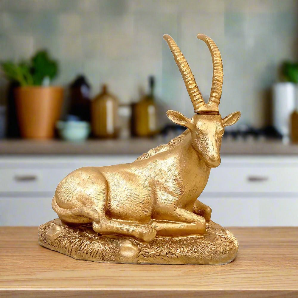 Sitting Deer Statue