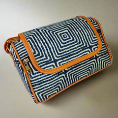 Blue & White Printed Sling Bag