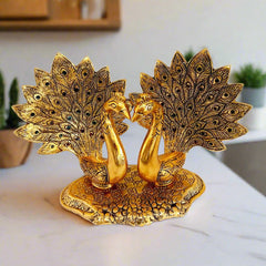 Metal Peacock Statue