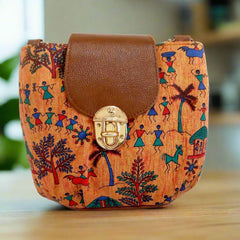 Handmade Warli Print Sling Bag