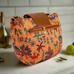 Handmade Warli Print Sling Bag