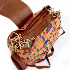 Handmade Warli Print Sling Bag