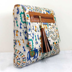 Warli Print Cotton Sling Bag