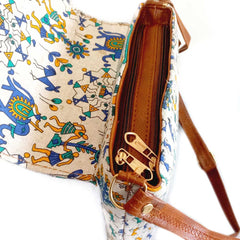 Warli Print Cotton Sling Bag