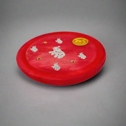 Wooden Painted Dhoop Batti & Incense Holder