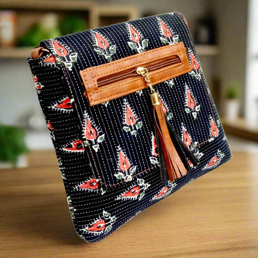 Ethnic Printed Cotton Sling Bag