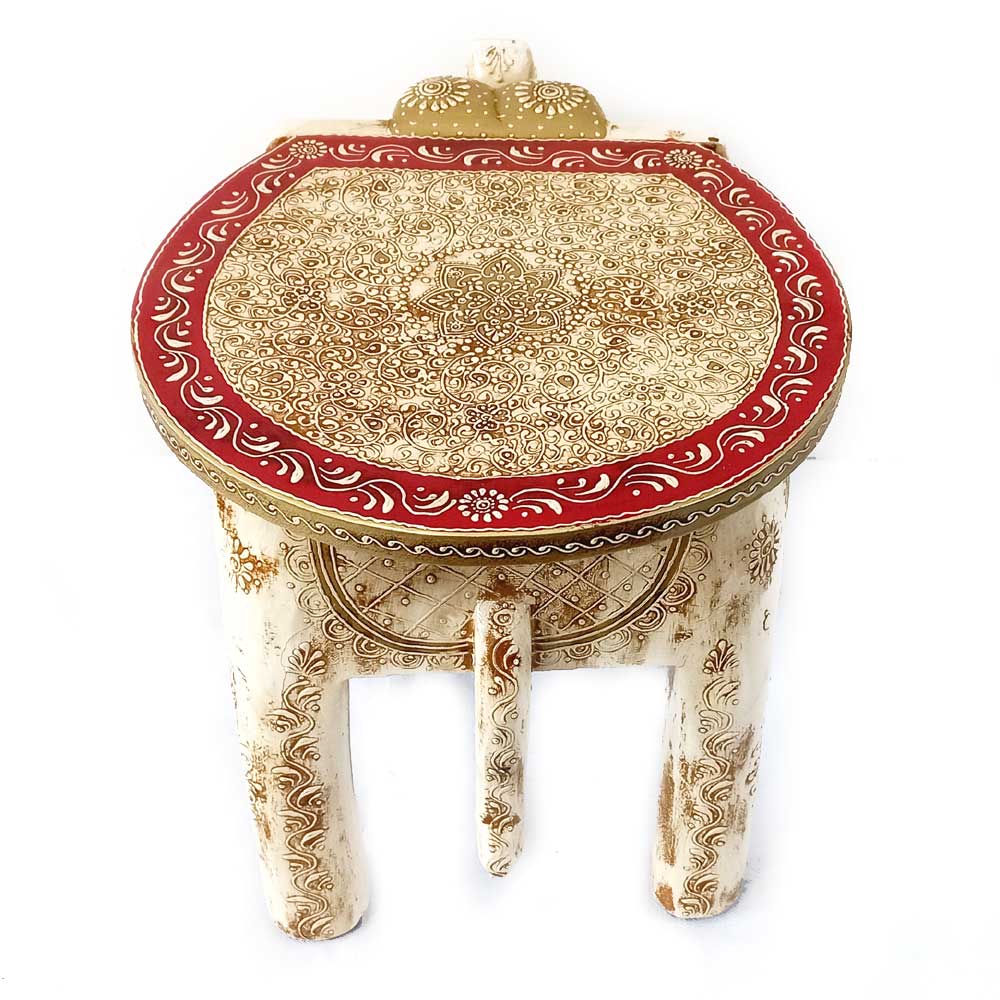 A 30cm wooden elephant furniture piece with a grand look, the best antique gift item.