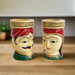 Tabletop Wooden Figurine Pen Holder